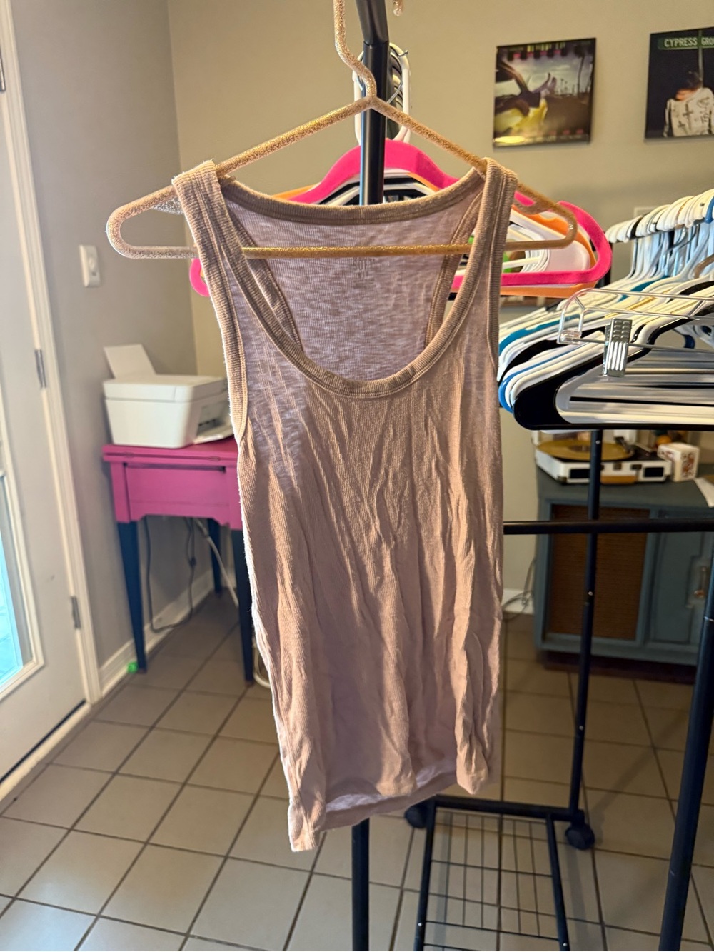 aerie Mauve-Taupe Scoop Neck Tank Top